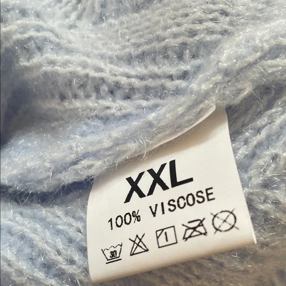 🩵✨🤍 Baby Blue Knit Sweater NWOT - Picture 3 of 7